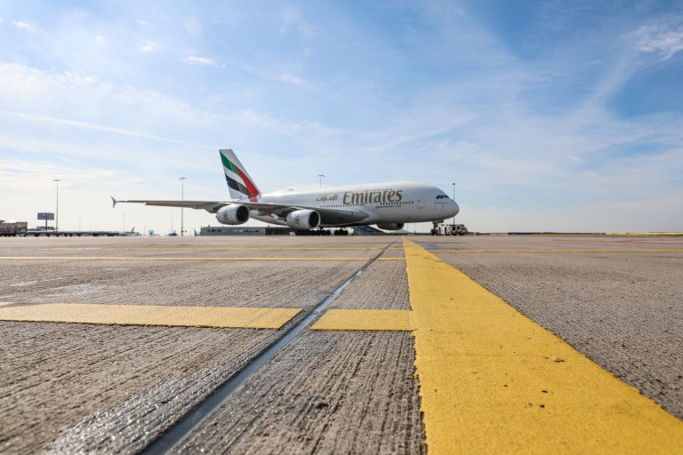 Protect employees working at airside from engine jet blast by maximizing distance and diverting direction.